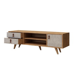 Hanah Home Mueble de TV Seva Roble y Blanco